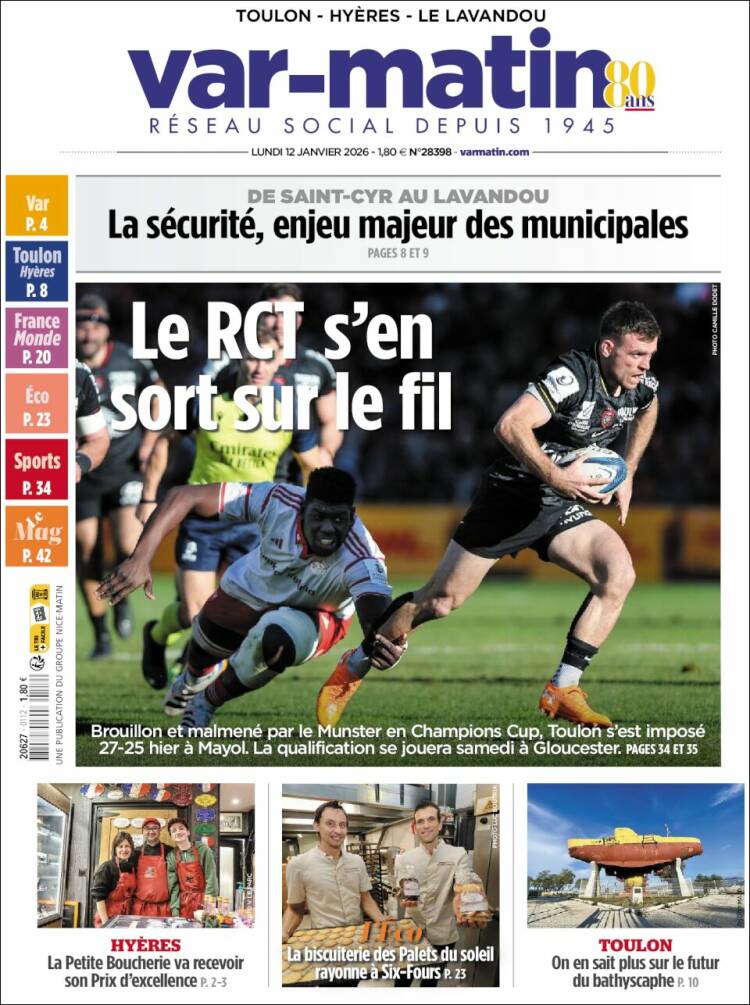 Portada de Var-Matin (Francia)