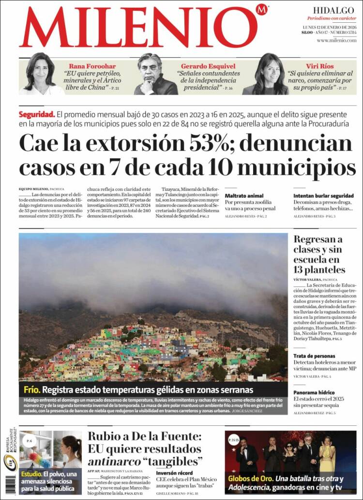 Portada de Milenio de Hidalgo (M&eacute;xico)