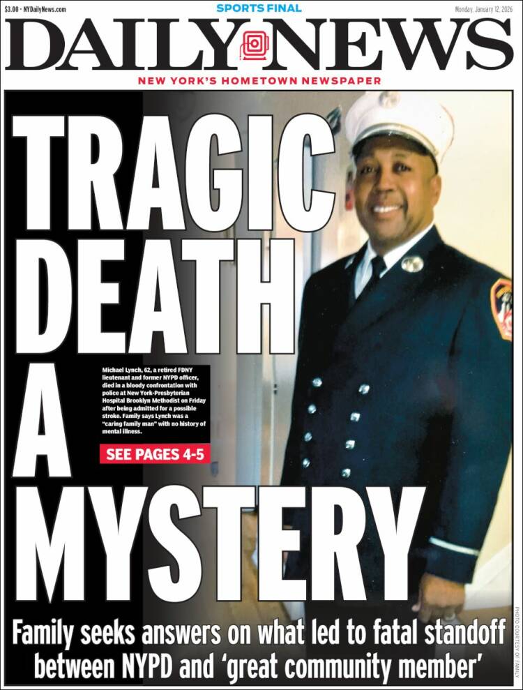 Portada de Daily News - New York (USA)