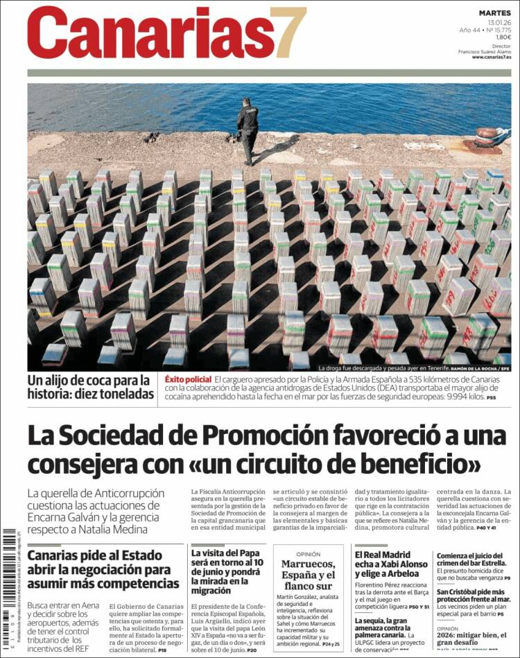 Portada de Canarias 7 (Espa&ntilde;a)