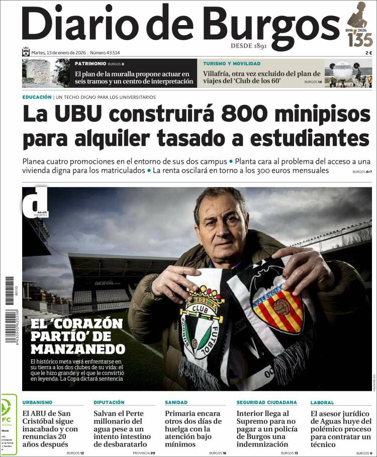 Portada de Diario de Burgos (Espa&ntilde;a)