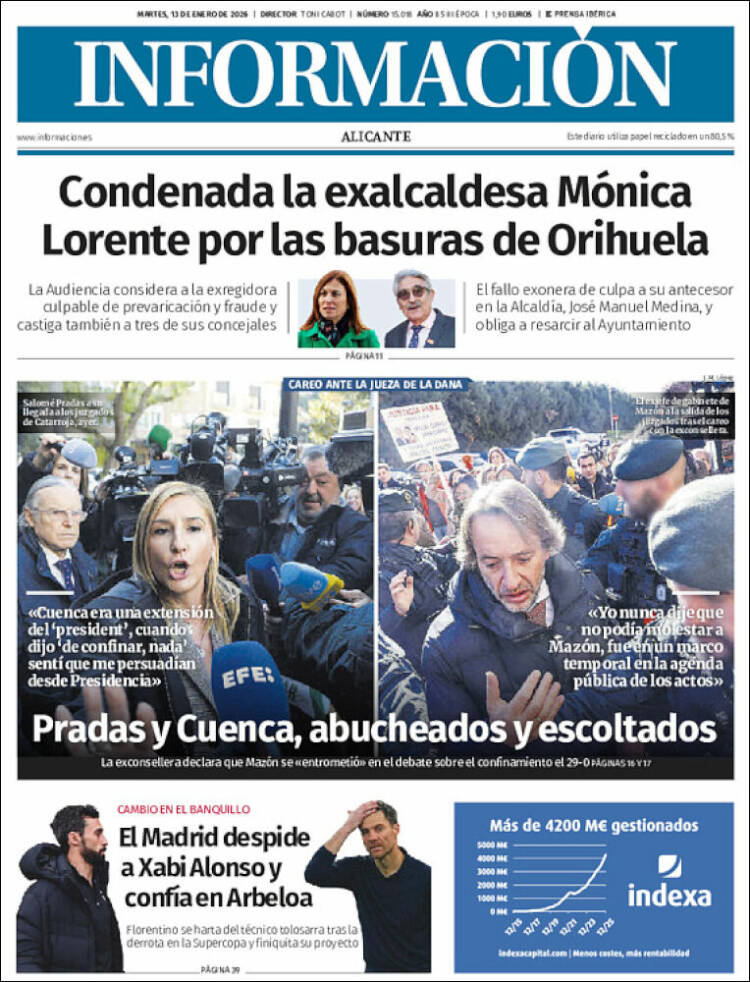 Portada de Diario Información (Espa&ntilde;a)