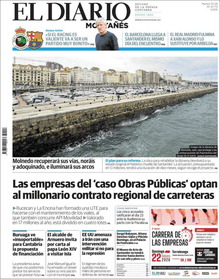 Portada de El Diario Montañés (Espa&ntilde;a)