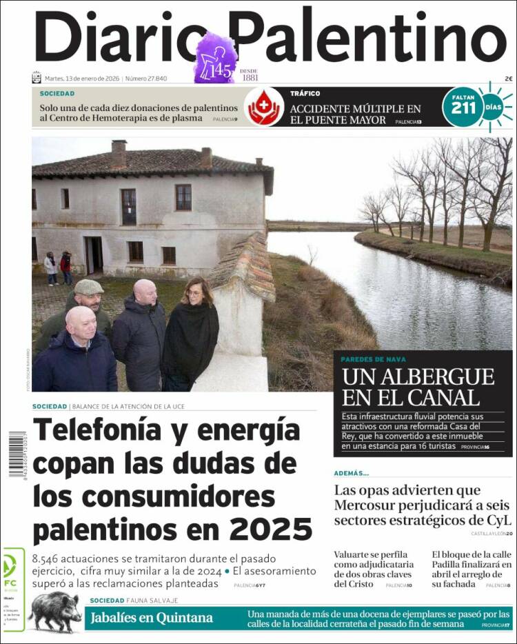 Portada de Diario Palentino (Espa&ntilde;a)