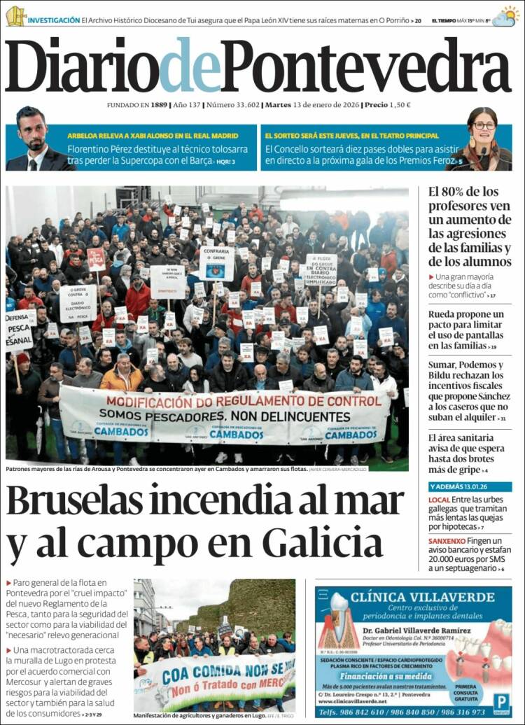Portada de Diario de Pontevedra (Espa&ntilde;a)