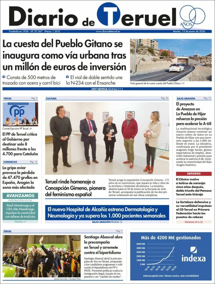 Portada de Diario de Teruel (Espa&ntilde;a)