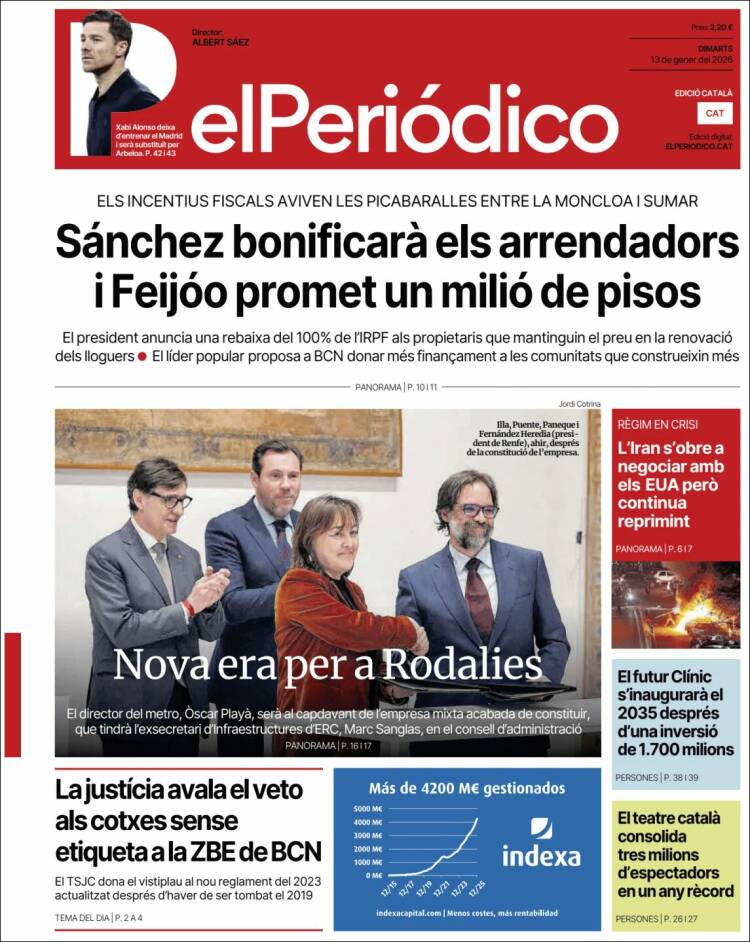 Portada de El Periódico de Catalunya (Espa&ntilde;a)