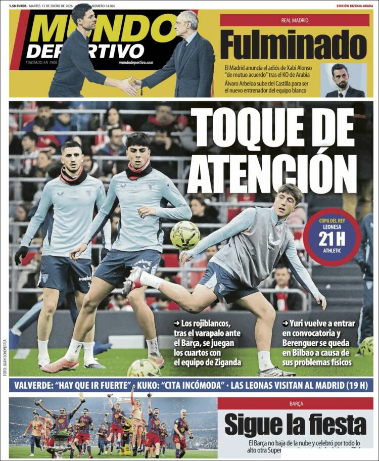 Portada de Mundo Deportivo Bizkaia (Espa&ntilde;a)