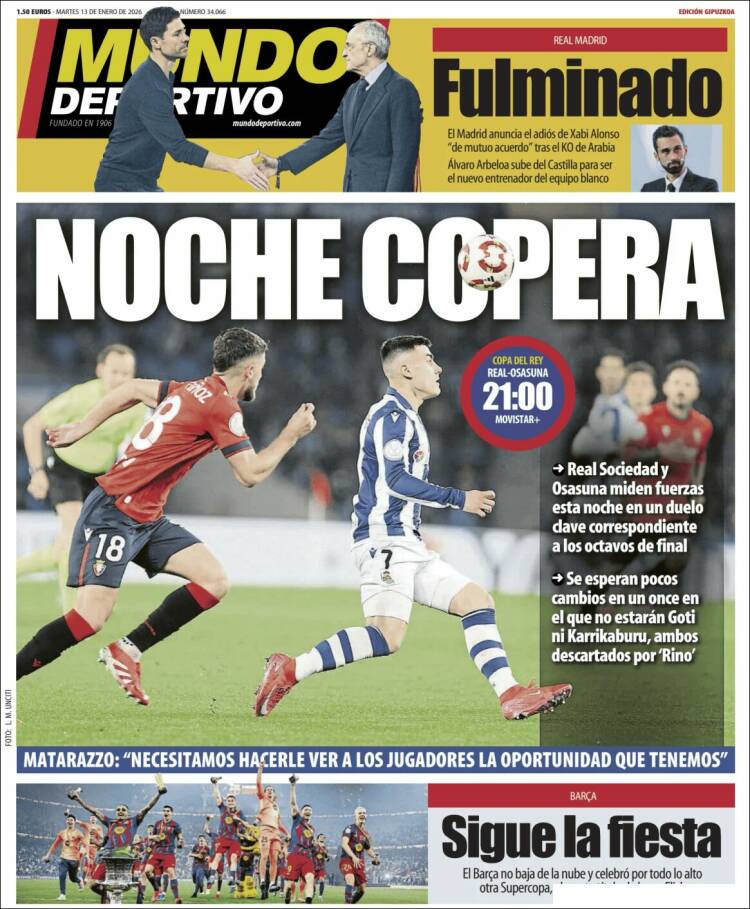 Portada de Mundo Deportivo Gipuzkoa (Espa&ntilde;a)
