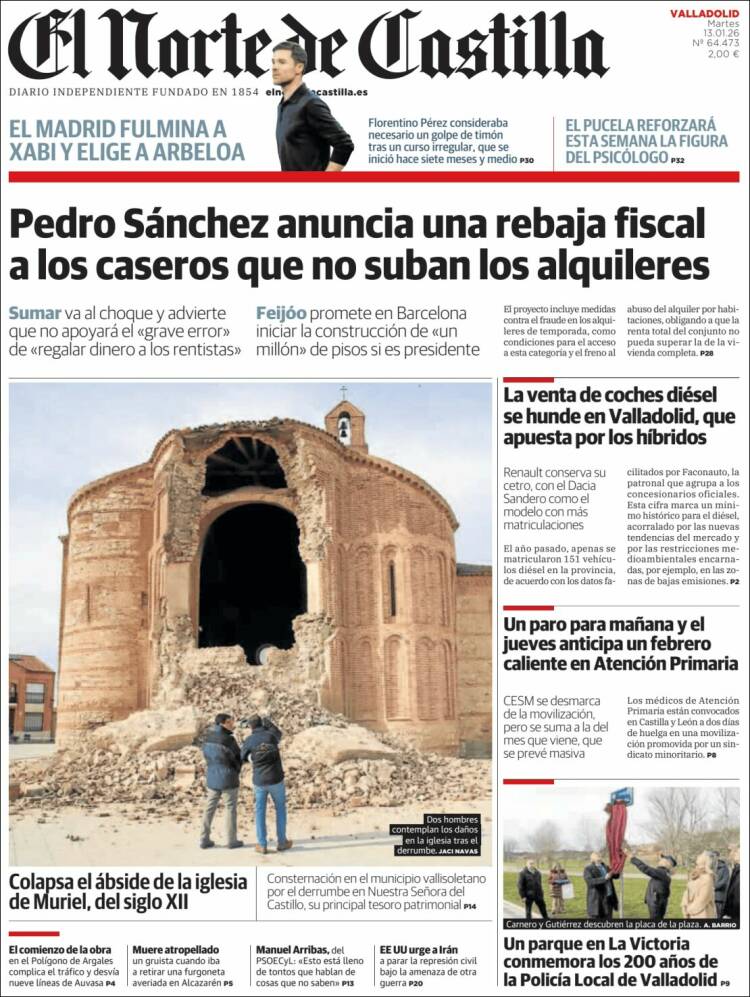 Portada de Norte de Castilla - Valladolid (Espa&ntilde;a)