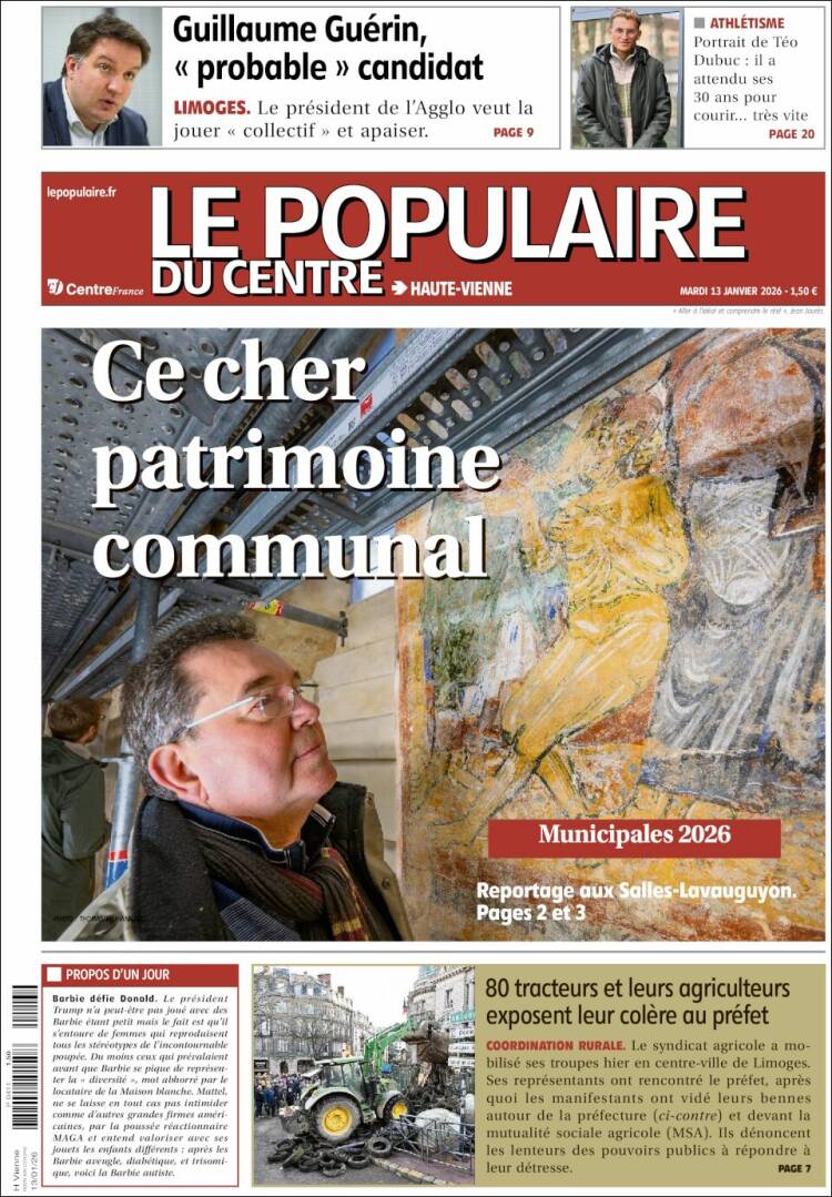 Portada de Le Populaire du Centre (Francia)