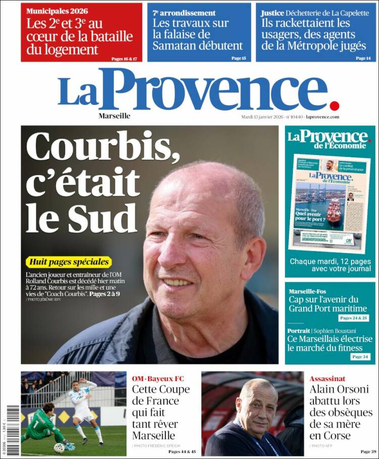 Portada de La Provence (Francia)