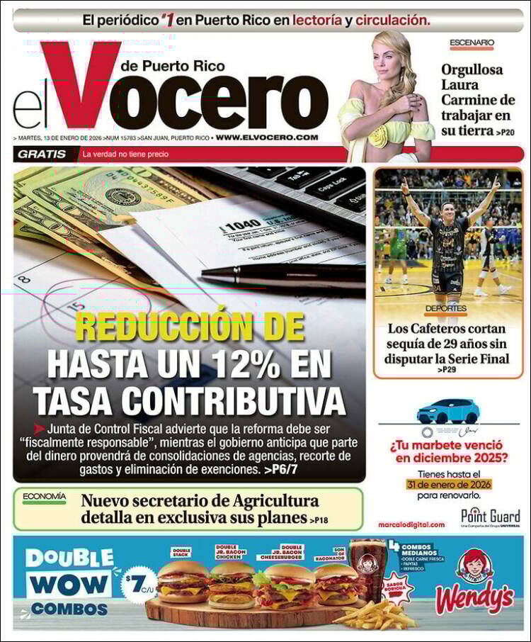 Portada de Vocero (Puerto Rico)
