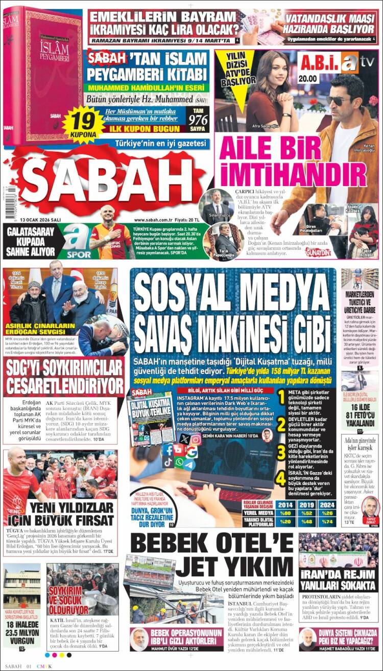 Portada de Sabah (Turqu&iacute;a)