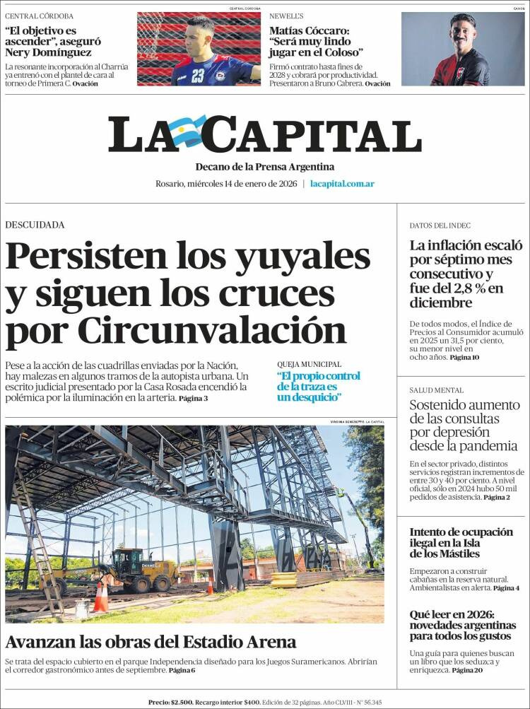 Portada de La Capital - Rosario (Argentina)