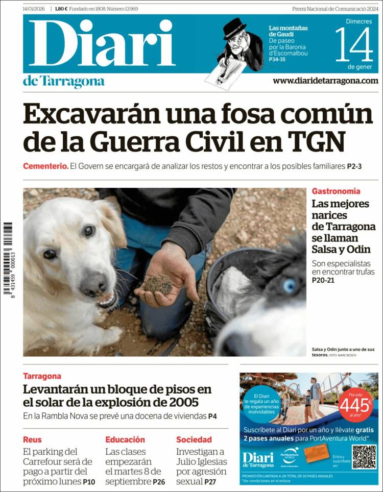 Portada de Diari de Tarragona (Espa&ntilde;a)