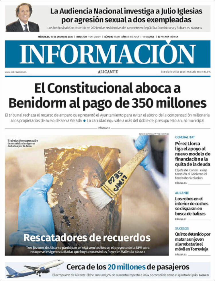 Portada de Diario Información (Espa&ntilde;a)