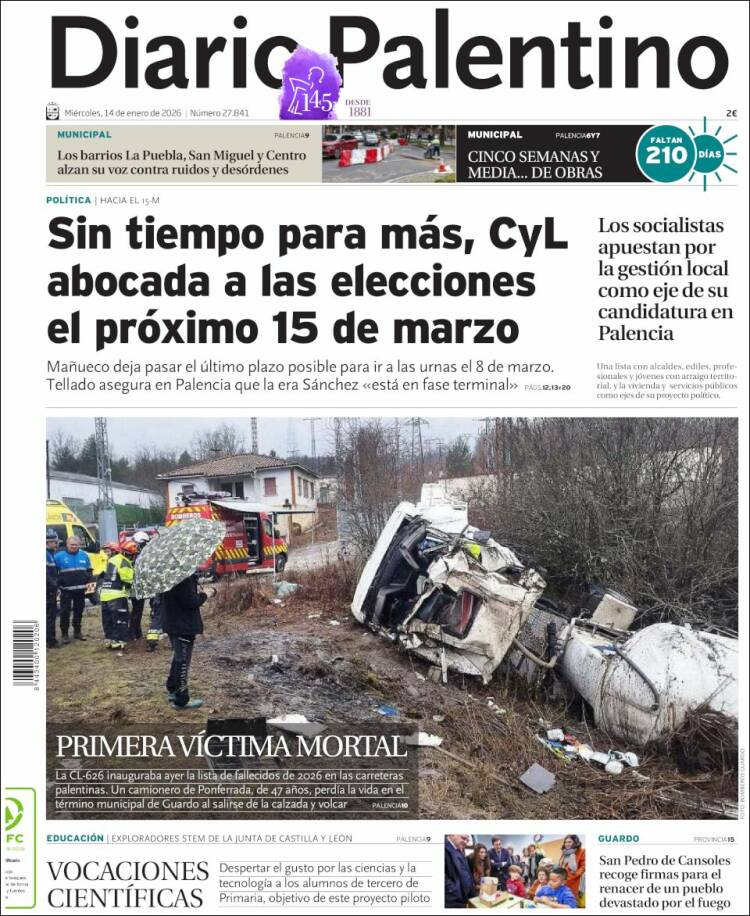 Portada de Diario Palentino (Espa&ntilde;a)