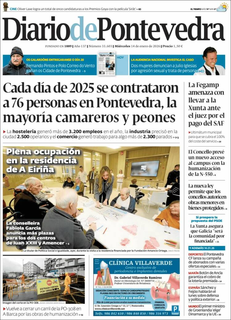 Portada de Diario de Pontevedra (Espa&ntilde;a)