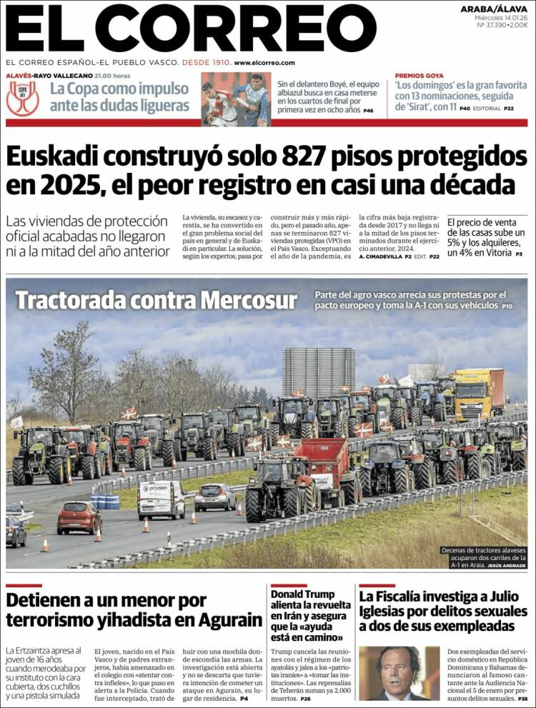 Portada de El Correo - Álava (Espa&ntilde;a)