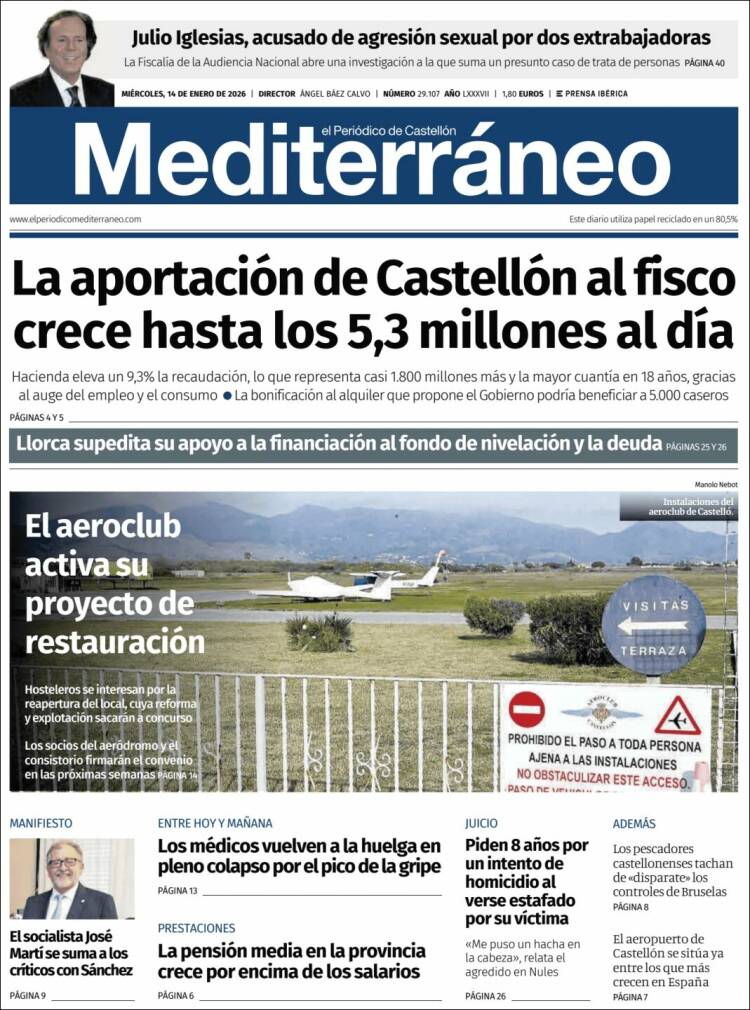 Portada de El Periódico Mediterraneo (Espa&ntilde;a)