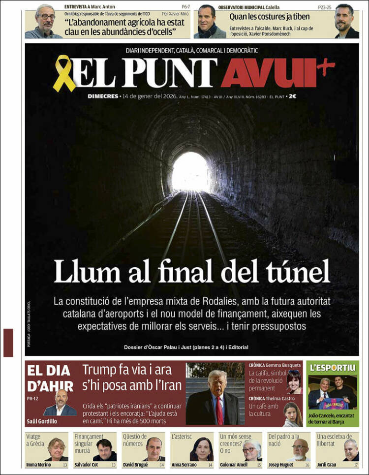 Portada de El Punt Avui (Espa&ntilde;a)