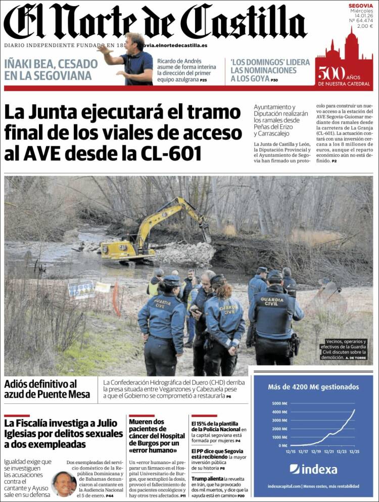 Portada de Norte de Castilla - Segovia (Espa&ntilde;a)