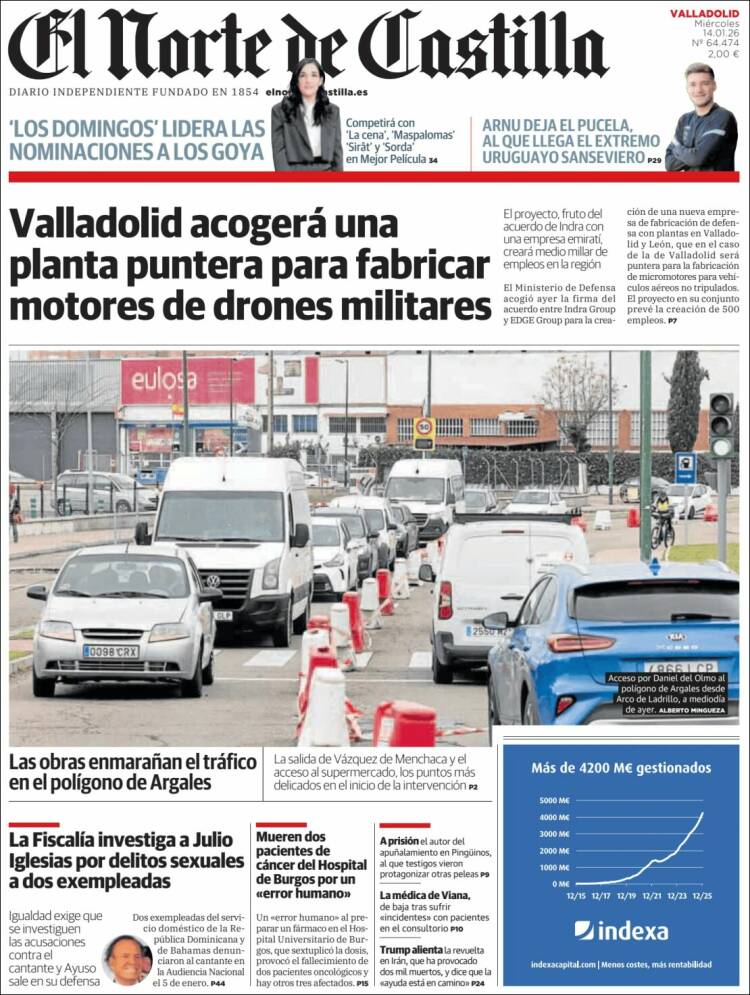 Portada de Norte de Castilla - Valladolid (Espa&ntilde;a)