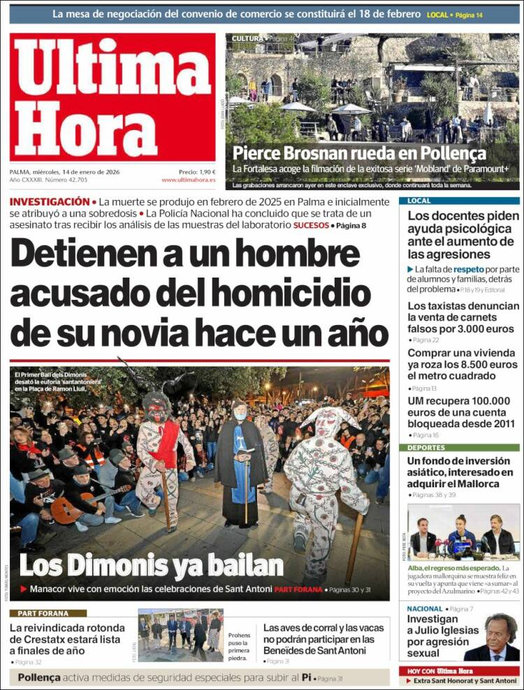 Portada de Última Hora (Espa&ntilde;a)