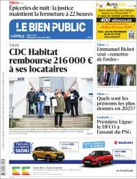 Portada de Le Bien Public (Francia)