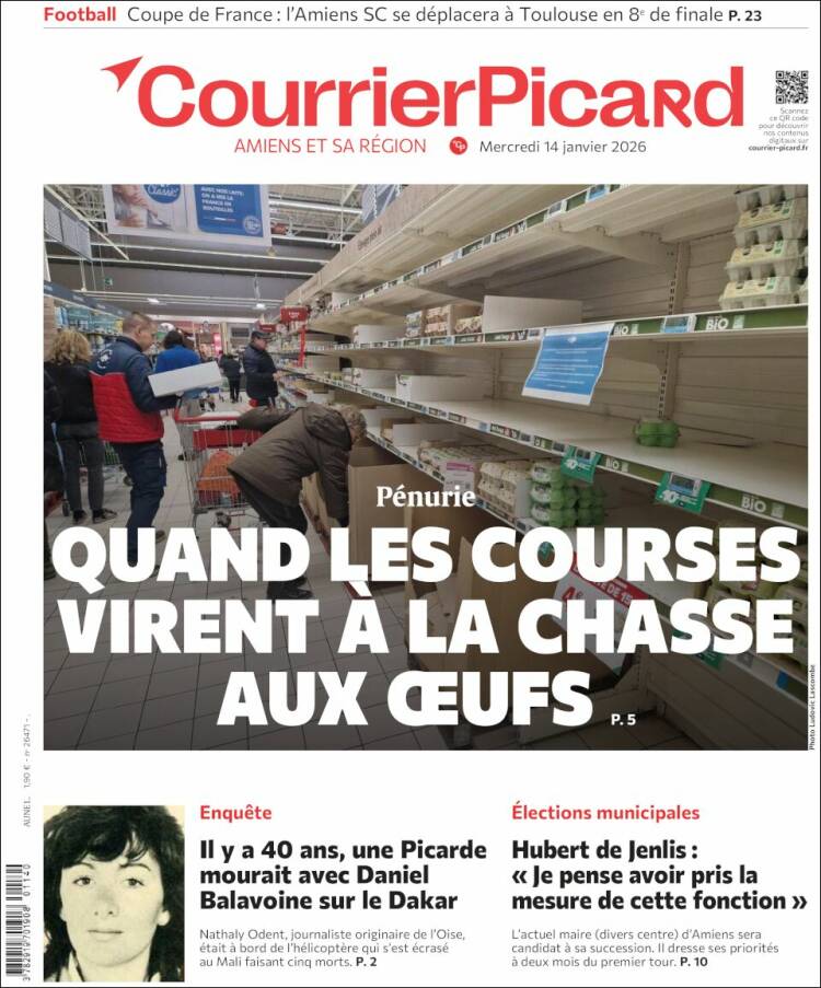 Portada de Courrier Picard (Francia)
