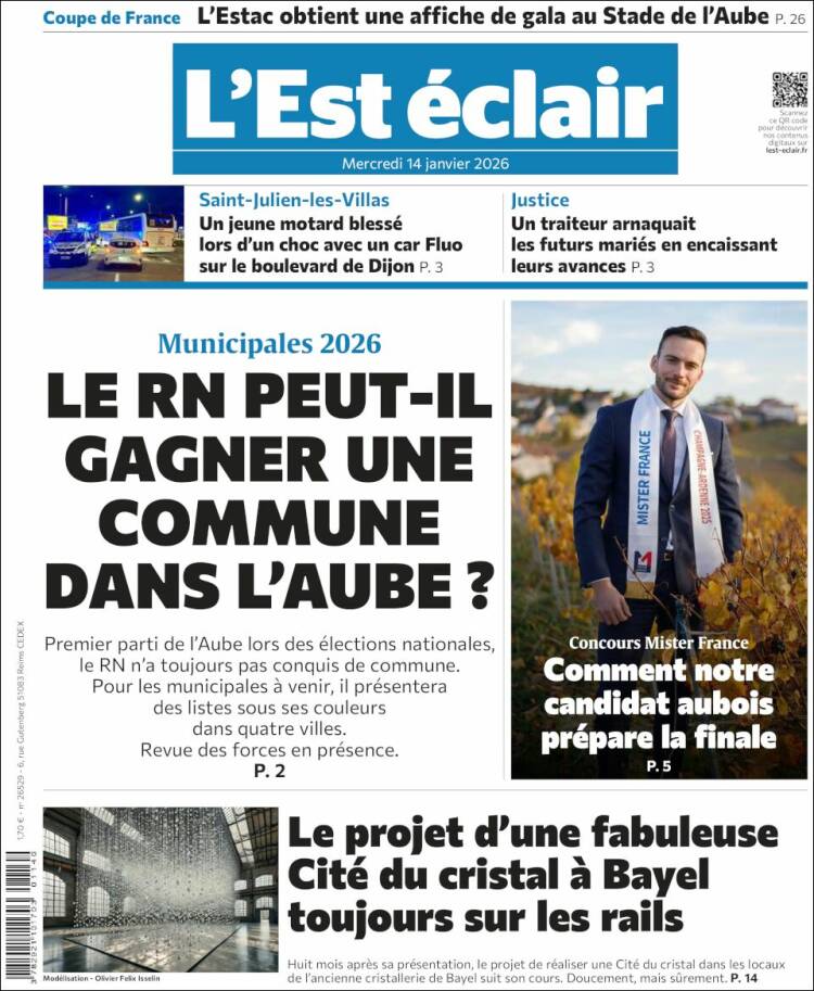 Portada de L'Est Eclair (Francia)