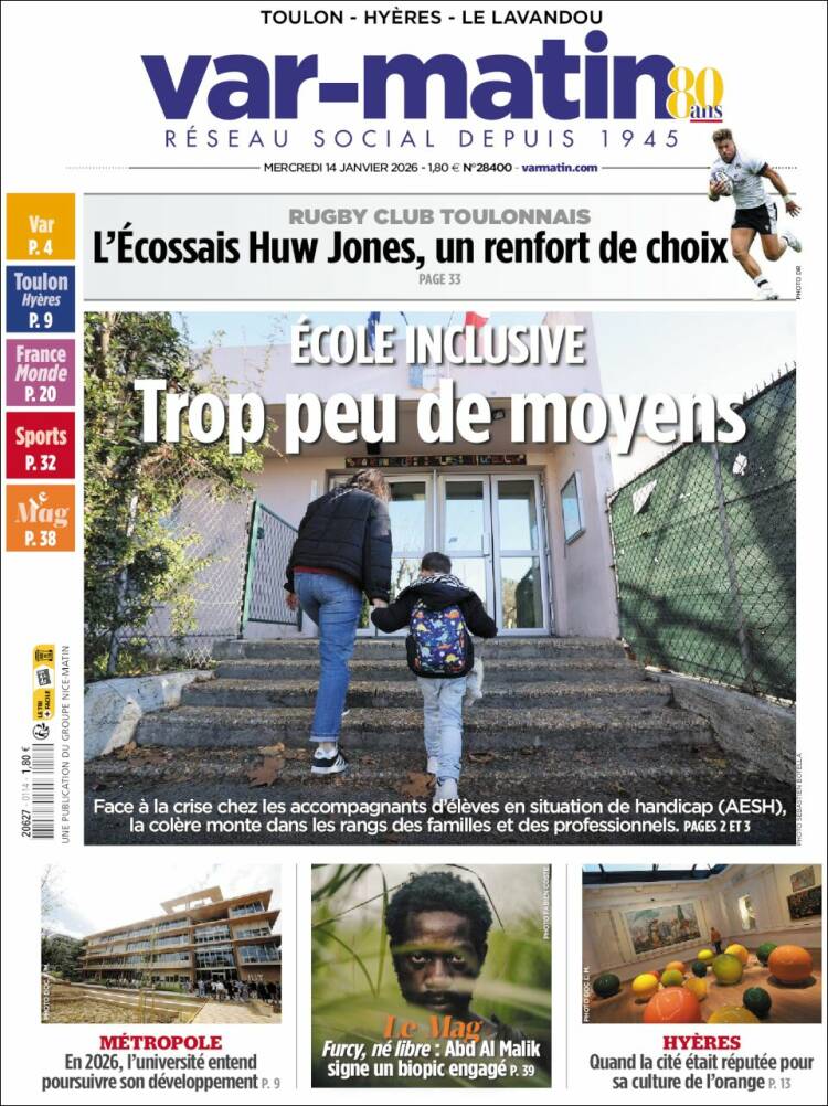 Portada de Var-Matin (Francia)