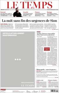 Portada de Le Matin (Suiza)