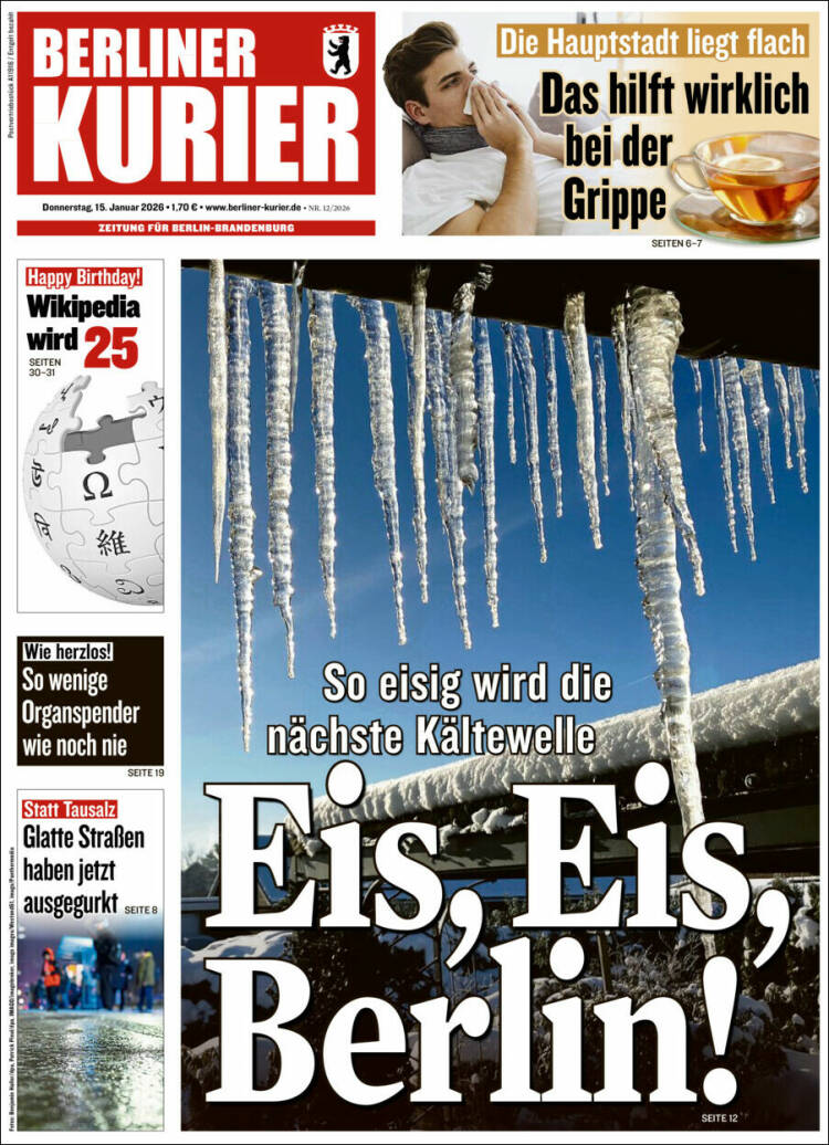 Portada de Berliner Kurier - Startseite BK (Alemania)