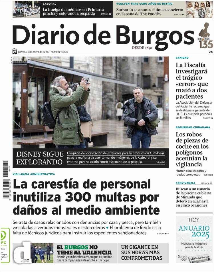 Portada de Diario de Burgos (Espa&ntilde;a)