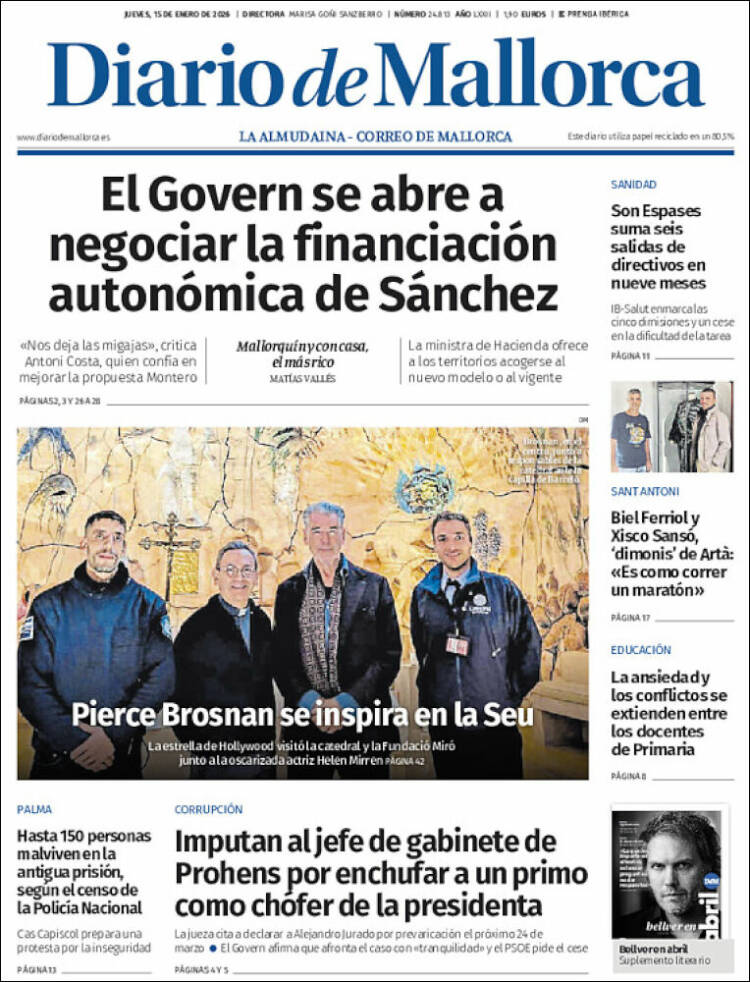 Portada de Diario de Mallorca (Espa&ntilde;a)