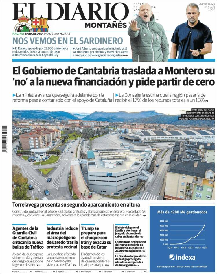 Portada de El Diario Montañés (Espa&ntilde;a)