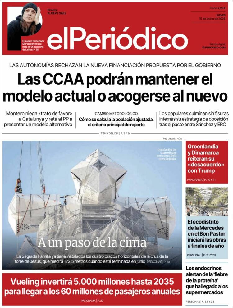 Portada de El Periódico (España)
