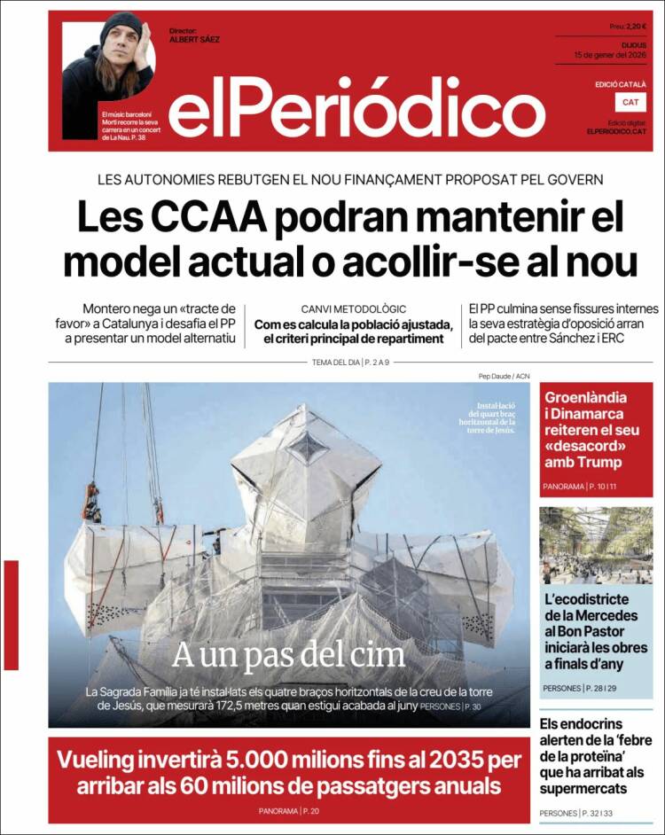 Portada de El Periódico de Catalunya (Espa&ntilde;a)
