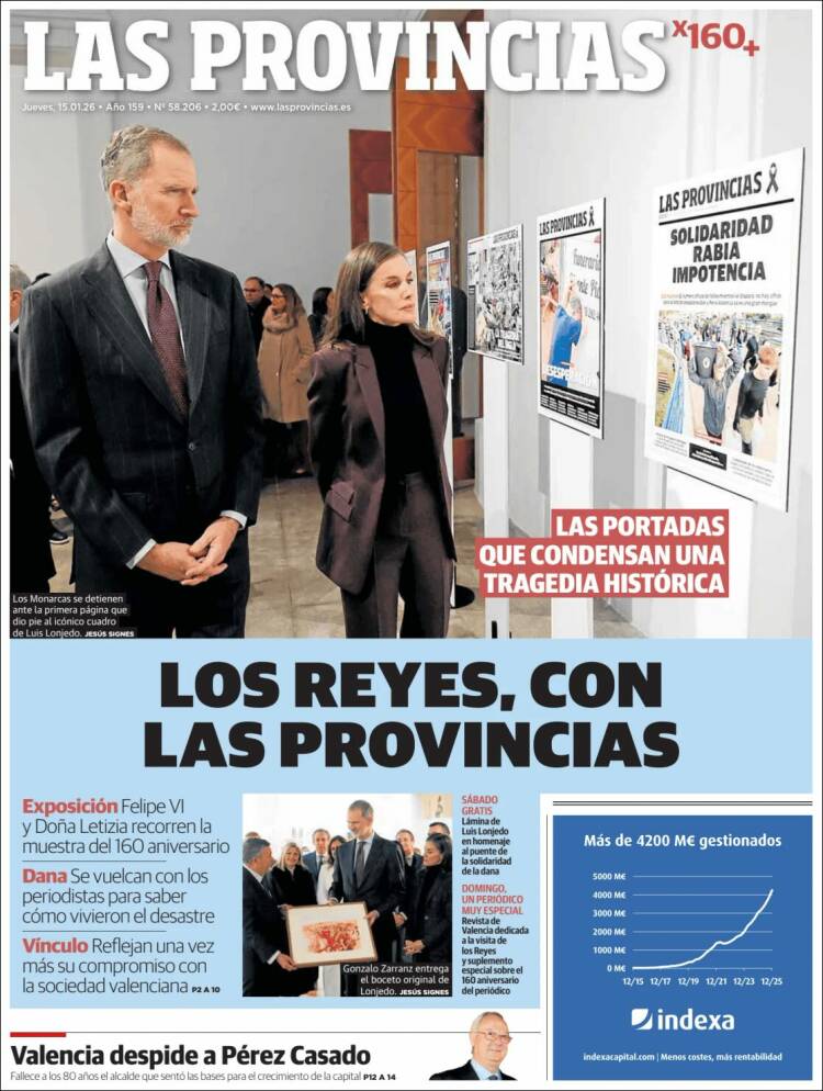Portada de Las Provincias (Espa&ntilde;a)