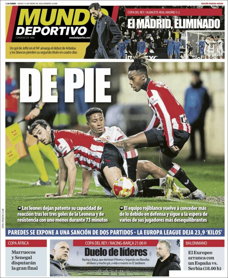 Portada de Mundo Deportivo Bizkaia (Espa&ntilde;a)