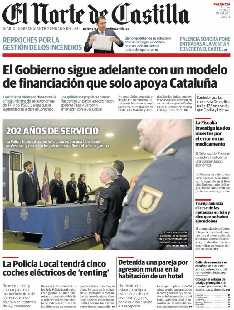 Portada de Norte de Castilla - Palencia (Espa&ntilde;a)