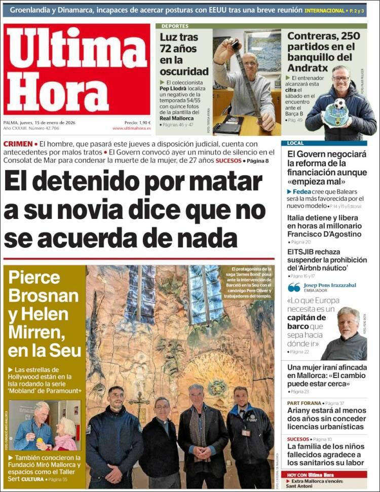 Portada de Última Hora (Espa&ntilde;a)
