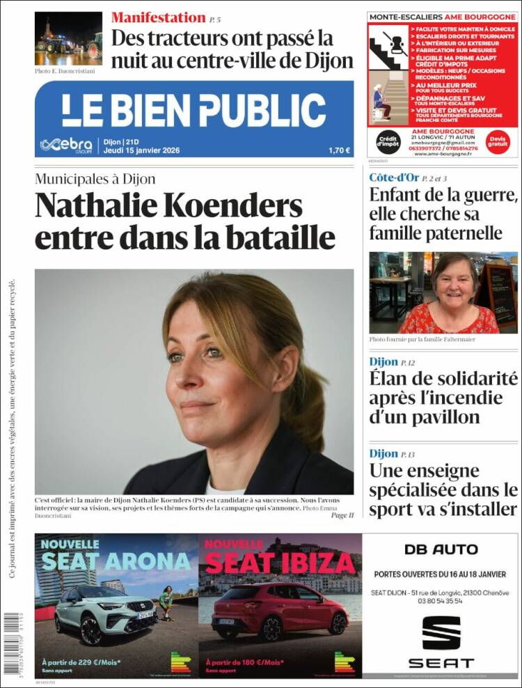 Portada de Le Bien Public (Francia)