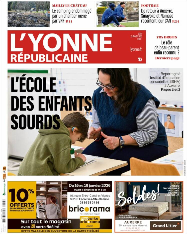 Portada de L'Yonne-Républicaine (Francia)