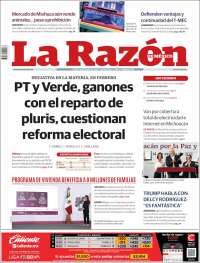 Portada de La Razón (M&eacute;xico)
