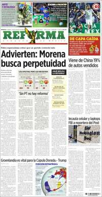 Portada de Reforma (M&eacute;xico)