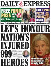 Portada de Daily Express (Reino Unido)
