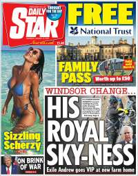 Portada de Daily Star (Reino Unido)
